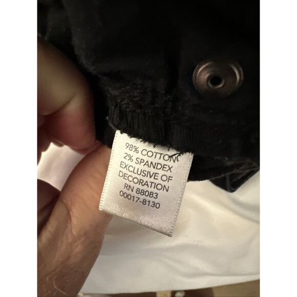 CJ Banks Size 16W Black Capri Pants Button And Zip Up Casual Spring - Picture 9 of 11